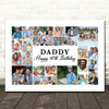 Photo Collage 40th Birthday Personalised Gift For Daddy 22-Photo Print Or Canvas