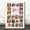 Photo Collage 40th Birthday Personalised Gift For Niece 20-Photo Print Or Canvas
