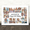 Photo Collage 60th Birthday Personalised Gift For Aunty 22-Photo Print Or Canvas