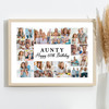 Photo Collage 60th Birthday Personalised Gift For Aunty 22-Photo Print Or Canvas