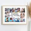 Photo Collage 70th Birthday Personalised Gift For Nanna 22-Photo Print Or Canvas
