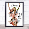Photo Collage 21st Birthday Personalised Gift For Cousin 9-Photo Print Or Canvas