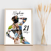 Photo Collage 21st Birthday Personalised Gift For Nephew 9-Photo Print Or Canvas
