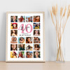 Photo Collage 40th Birthday Personalised Gift For Wife 20-Photo Print Or Canvas