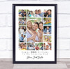 Photo Collage 40th Birthday Personalised Gift For Dad 15-Photo Print Or Canvas