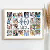 Photo Collage 40th Birthday Personalised Gift For Dad 20-Photo Print Or Canvas