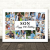 Photo Collage 40th Birthday Personalised Gift For Son 22-Photo Print Or Canvas