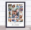 Photo Collage 60th Birthday Personalised Gift For Dad 15-Photo Print Or Canvas