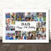 Photo Collage 70th Birthday Personalised Gift For Dad 22-Photo Print Or Canvas