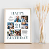 Photo Collage 21st Birthday Personalised Gift For Son 6-Photo Print Or Canvas