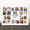 Photo Collage Wedding Anniversary Personalised Gift 20-Photo Print Or Canvas
