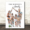 Photo Collage Personalised Gift For Family 15-Photo White Print Or Canvas