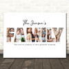 Photo Collage 6-Photo Family Personalised Gift For Anyone Print Or Canvas