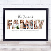 Photo Collage 6-Photo Family Personalised Gift For Anyone Print Or Canvas