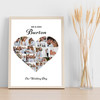 Photo Collage Wedding Personalised Gift 17 Heart-Photo Print Or Canvas