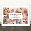 Photo Collage Personalised Gift For New Baby 22-Photo Print Or Canvas
