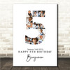Photo Collage 10-Photo 5th Birthday Personalised Gift Print Or Canvas