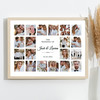 Photo Collage Wedding Personalised Gift 20-Photo Print Or Canvas