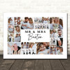 Photo Collage Wedding Personalised Gift 22-Photo Print Or Canvas