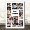 Photo Collage Stag Do Personalised Gift 10-Photo Print Or Canvas