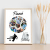 Photo Collage 40th Birthday Gift For Fiancé 14-Photo Football Print Or Canvas