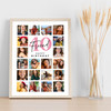 Photo Collage 40th Birthday Gift For Friend 20-Photo Portrait Print Or Canvas