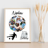 Photo Collage 40th Birthday Gift For Nephew 14-Photo Football Print Or Canvas