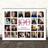 Photo Collage 100th Birthday Custom Gift For Grandma 20-Photo Print Or Canvas