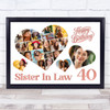 Photo Collage 40th Birthday Gift For Sister-In-Law 20-Photo s Print Or Canvas