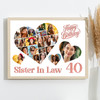 Photo Collage 40th Birthday Gift For Sister-In-Law 20-Photo s Print Or Canvas
