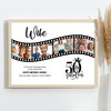 Photo Collage 50th Birthday Gift For Wife 4-Photo Camera Film Print Or Canvas