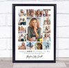 Photo Collage 60th Birthday Custom Gift For Daughter 15-Photo Print Or Canvas