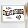 Photo Collage 60th Birthday Gift For Wife 4-Photo Camera Film Print Or Canvas