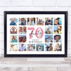 Photo Collage 70th Birthday Gift For Aunty 20-Photo Landscape Print Or Canvas