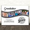 Photo Collage 80th Birthday Gift For Grandfather 4-Photo Film Print Or Canvas