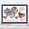 Photo Collage 80th Birthday Gift For Mother-In-Law 20-Photo s Print Or Canvas