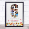 Photo Collage 8-Photo 6th Birthday Gift For Kids Girls Floral Print Or Canvas
