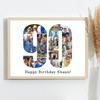 Photo Collage 90th Birthday 16-Photo Birthday Gift For Him 90 Print Or Canvas
