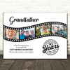 Photo Collage 90th Birthday Gift For Grandfather 4-Photo Film Print Or Canvas