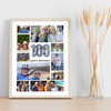 Photo Collage 100th Birthday Gift For Brother-In-Law 10-Photo Print Or Canvas