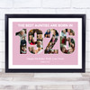 Photo Collage Pink Birthday Gift For Aunty 27-Photo Year 1926 Print Or Canvas