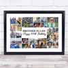 Photo Collage 100th Birthday Gift For Brother-In-Law 22-Photo Print Or Canvas