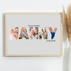 Photo Collage Grey 5-Photo Custom Gift For Nanny Any Occasion Print Or Canvas
