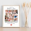Photo Collage Gift For Grandmother Mother's Day 11-Photo Red Print Or Canvas