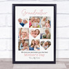 Photo Collage Gift For Grandmother Mother's Day 9-Photo Pink Print Or Canvas
