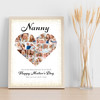 Photo Collage Gift For Nanny Mother's Day 17-Photo Gold Dots Print Or Canvas