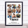Photo Collage Custom Gift For Valentine's Day 9-Photo Fiancé Print Or Canvas