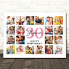 Photo Collage 30th Birthday Custom Gift For Stepmum 20-Photo Print Or Canvas