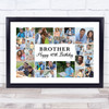 Photo Collage 40th Birthday Custom Gift For Brother 22-Photo Print Or Canvas