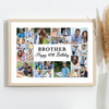 Photo Collage 40th Birthday Custom Gift For Brother 22-Photo Print Or Canvas